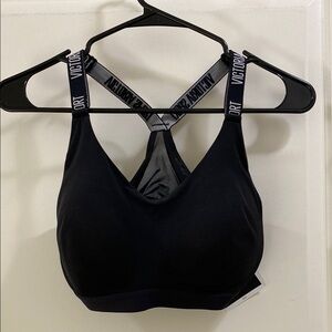 Victoria's Secret Black Sports Bra with Racerback Design and Adjustable Straps